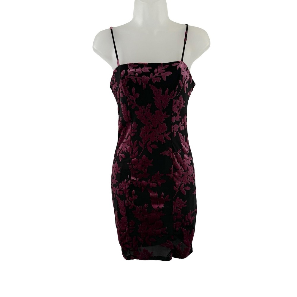 Y2K Forever 21 Crushed Velvet Burnout Mini Dress Fairygoth Whimsigoth Goth S
